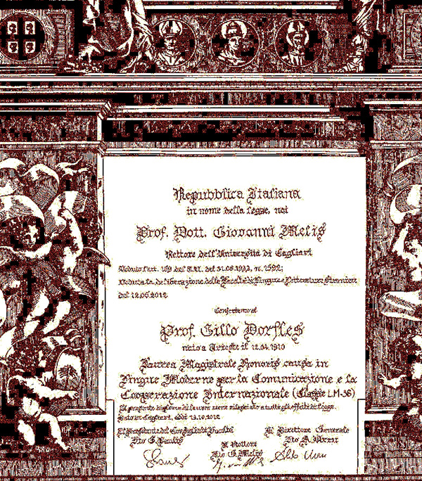 particolare della permanena di laurea