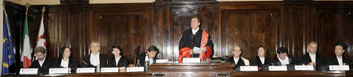al centro il rettore Giovanni Melis (foto: francesco cogotti)