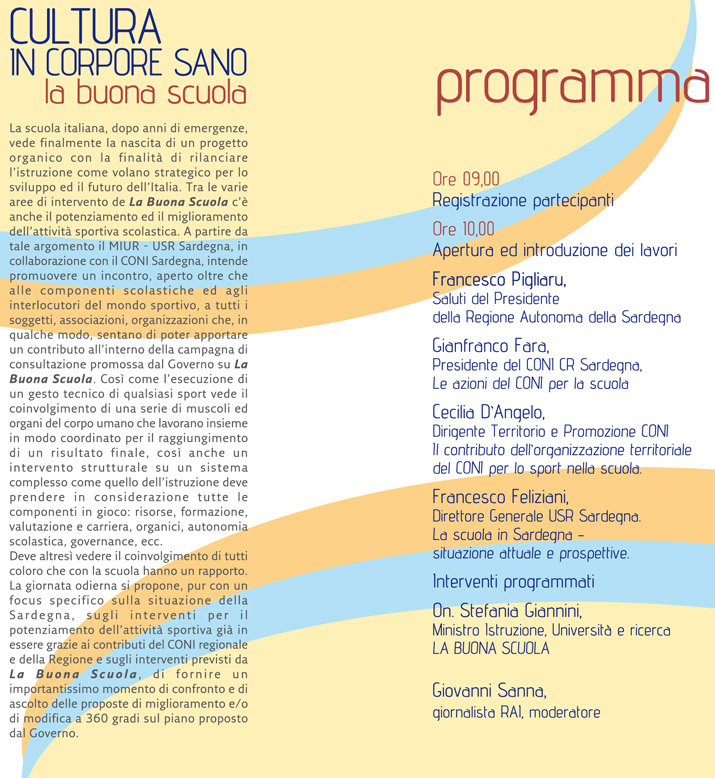 cultura in corpore sano, la buona scuola