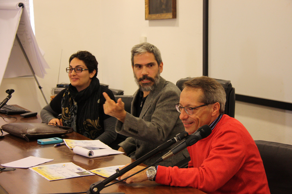 da sinistra: Raja Ebrahimi, Nicola Melis, Massimiliano Piras da sinistra: Raja Ebrahimi, Nicola Melis, Massimiliano Piras
