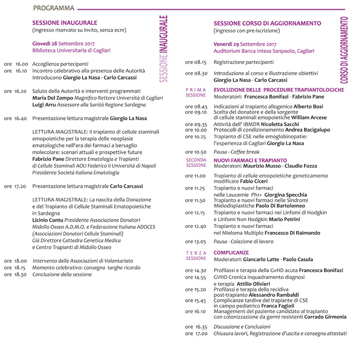 CLICCA PER LA BROCHURE E IL PROGRAMMA