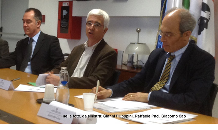 Cagliari, 30 gennaio 2015 - nella foto, da sinistra: Gianni Filipppini, Raffaele Paci, Giacomo Cao