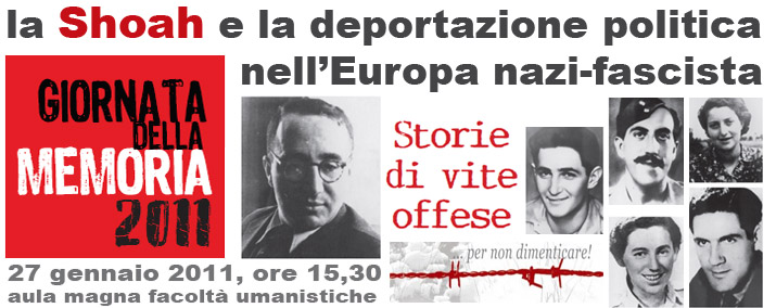 GIORNATA DELLA MEMORIA 2011 - clicca per la locandina