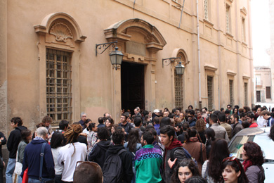 18 maggio 2010 - manifestazione in rettorato contro il decreto Gelmini