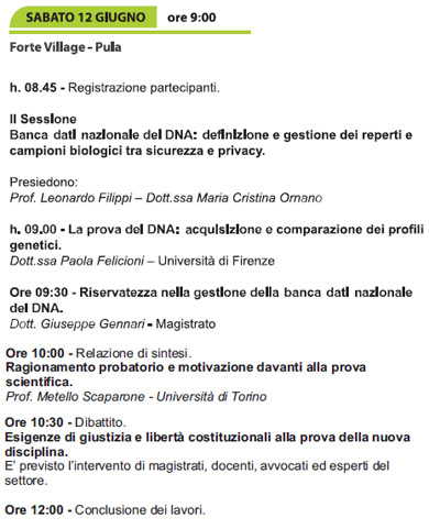 PROGRAMMA 12 giugno