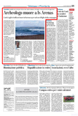 La pagina 23 dell'Unione Sarda di luned&igrave; 3 luglio 2023