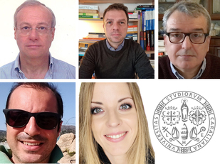 Dall&rsquo;alto e da sinistra: Marco Giunti, Giuseppe Sergioli, Roberto Giuntini. Sotto: Simone Pinna e Fabrizia Giulia Garavaglia
