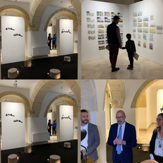 Alcune immagini dell'apertura inaugurale. Nella foto in basso il prorettore vicario di UniCa, professor Gianni Fenu (al centro), con Tomaso Sciola e la professoressa Pamela Ladogana