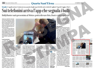 L'UNIONE SARDA di&nbsp;&nbsp;mercoled&igrave; 8 febbraio 2023 / Pagina 22 - Quartu Sant'Elena