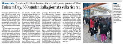 L'UNIONE SARDA di venerd&igrave; 10 marzo 2023, pagina 25 (Hinterland)