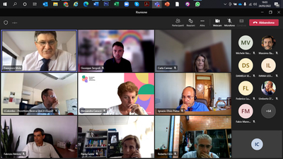 24 maggio 2022, 16:03 - Lo screen dell'evento su Teams durante l'intervento del magnifico rettore Francesco Mola