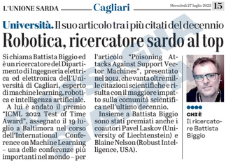 L'UNIONE SARDA di mercoled&igrave; 27 luglio 2022