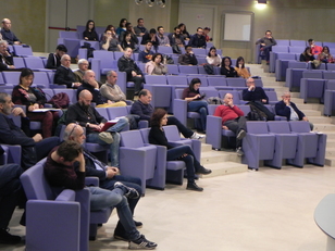 L'Aula magna di via Marengo durante il convegno