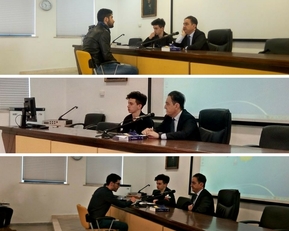 Gli studenti del corso di Diritto costituzionale con il prof. Demuro, nella simulazione delle consultazioni per il governo