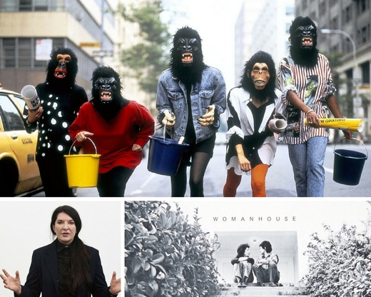 Le Guerrilla Girls, Marina Abramovic e la Woman House di Judy Chicago