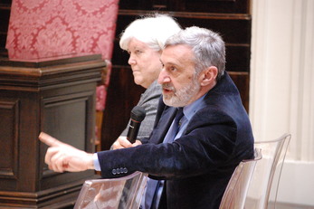 Al seminario era presente anche Fabio Botta, direttore del Dipartimento di Giurisprudenza (qui accanto al Rettore)