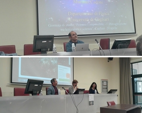 Mariano Cadoni e Micaela Morelli, in Aula Motzo della Facolt&agrave; di Studi Umanistici