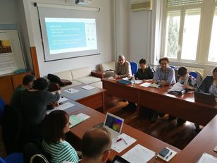Cagliari. Aula conferenze sezione di Idraulica. Una fase della riunione che ha aperto il meeting su gestione sostenibile nei porti