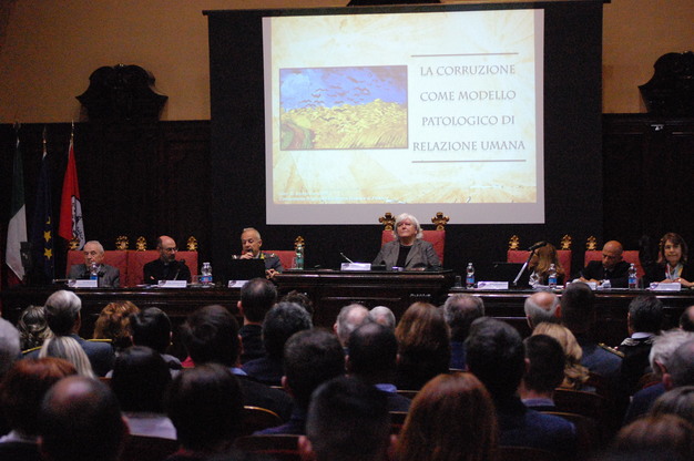 L'Aula magna del Rettorato durante il convegno