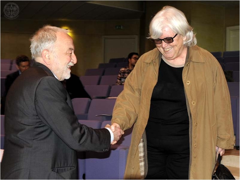 Il Rettore Del Zompo con Nicolo&ograve; D'Amico, presidente INAF