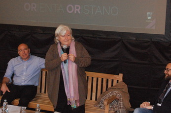 Il Rettore durante l'incontro di questa mattina a Oristano