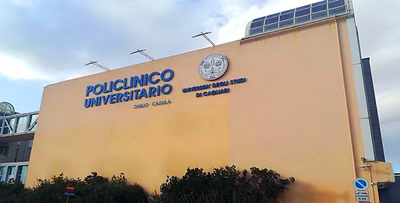 Un'immagine del Policlinico "Duilio Casula": gioco di squadra anche con l'AOU, in questi mesi di pandemia
