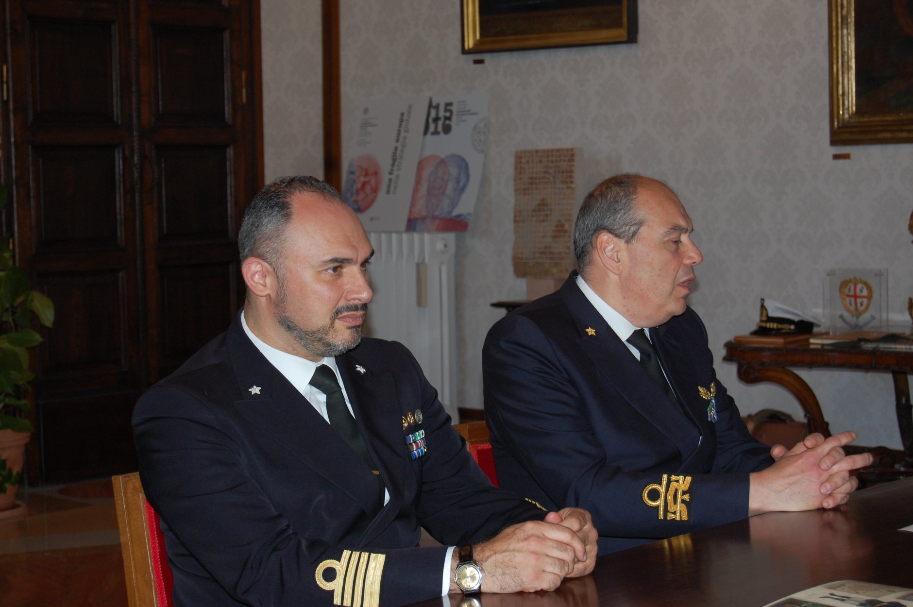 Le immagini della firma dell'accordo con l'Istituto Idrografico della Marina Militare, in Rettorato