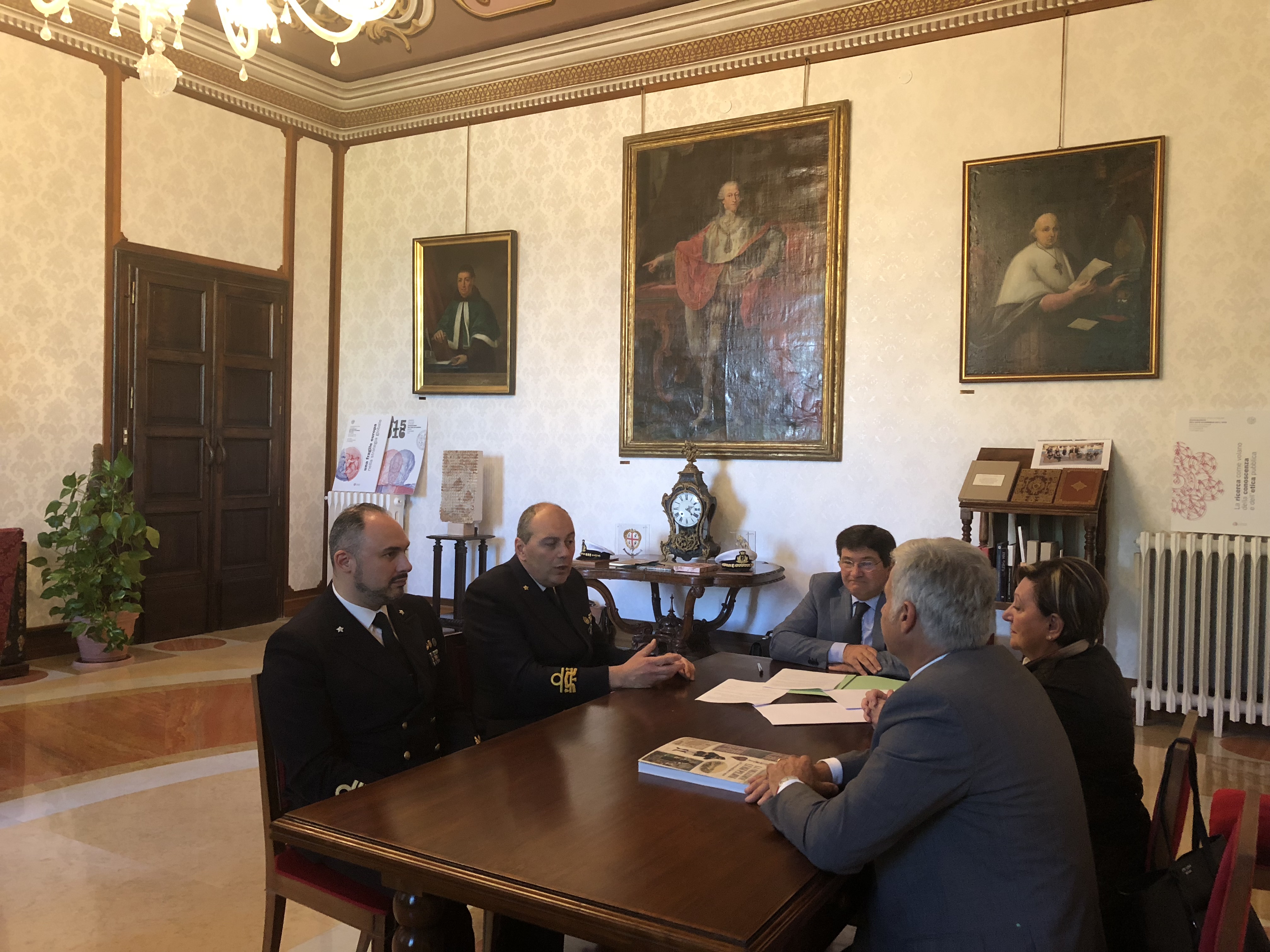 Le immagini della firma dell'accordo con l'Istituto Idrografico della Marina Militare, in Rettorato