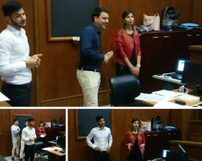 Alcune immagini della presentazione del progetto realizzato dagli studenti