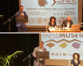 Tomaso Sciola e Enrico Collu, durante il convegno di questa mattina