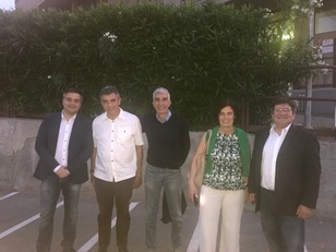 Da sinistra, Yuri Marcialis, Corrado Zoppi, Stefano Usai, Marina Quartu e Francesco Mola