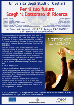 Locandina corsi di dottorato - XXVII ciclo
