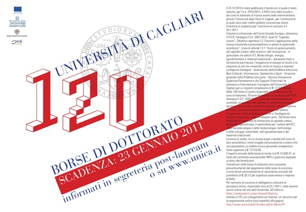 Cycle XXVI Ph.D. Programmes Poster