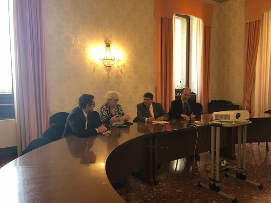 Un'immagine dell'incontro di questa mattina