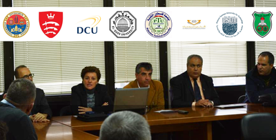 Riunione di inaugurazione a Cagliari (gennaio 2017), al centro il prof. Corrado Zoppi, presidente del Consiglio della Facolt&agrave; di Ingegneria e Architettura, al suo fianco la professoressa Alessandra Carucci, prorettore all'internazionalizzazione di UniCa