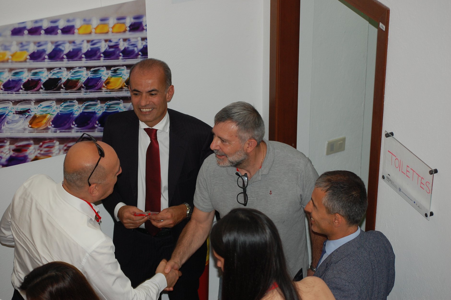 UniCa&Imprese, luogo di tanti incontri al CREA UniCa (al centro Alberto Scanu, presidente Confindustria Sardegna)