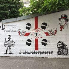 Il murale realizzato da Nicola Gabrielli a Varsavia