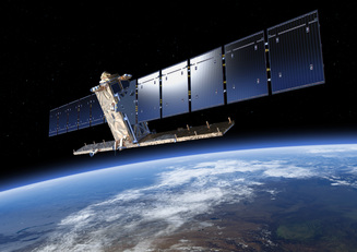 Un satellite radar ad apertura sintetica. I ricercatori sfruttano ed elaborano i dati ottenuti dal monitoraggio con macchine e strumenti particolarmente sofisticati