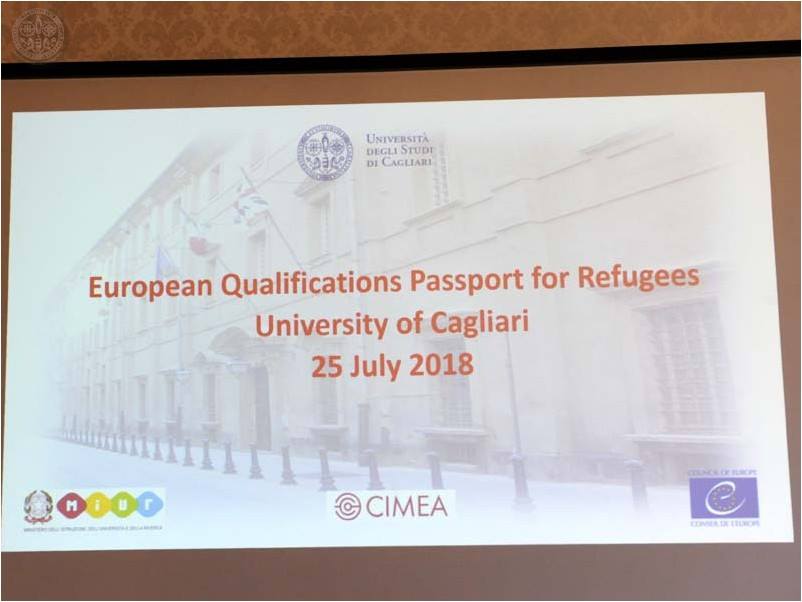 Nelle immagini di Francesco Cogotti la cerimonia di consegna dei passaporti europei per le qualifiche ai rifugiati e richiedenti asilo, che si &egrave; svolta questa mattina nell'Aula Magna del Rettorato