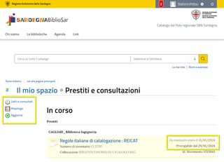 Gestione dei prestiti su BiblioSAR