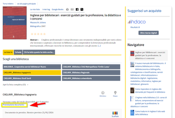 Prenotazione di un testo su BiblioSAR