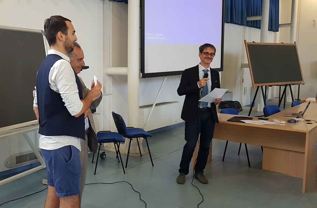 Premiazione nell'aula Alfa di Ingegneria