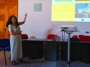 la professoressa Shehayeb durante il seminario &ldquo;Human aspects in architecture education&rdquo;