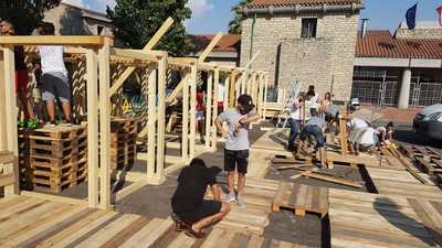 Gli studenti universitari della Facolt&agrave; di Ingegneria e Architettura di Cagliari al lavoro per il MogoroLab - L'inaugurazione della struttura sabato 4 agosto alle ore 19