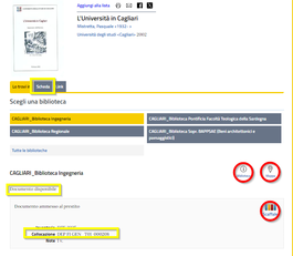 Document details and service status in BiblioSar