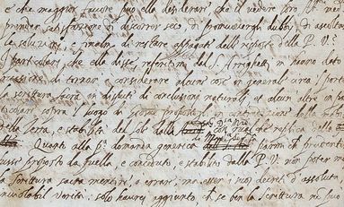 L'immagine della lettera inviata dallo scienziato toscano a un amico