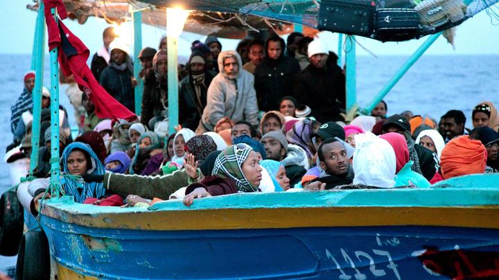 Un'immagine simbolo sugli sbarchi dei migranti