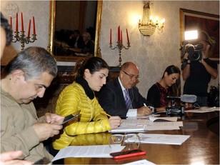 Stefano Ambu (ANSA), Roberta Mocco (TgR RAI), Paolo Matta (Videolina), Eleonora Bullegas (Agenzia Giornalistica Italia)