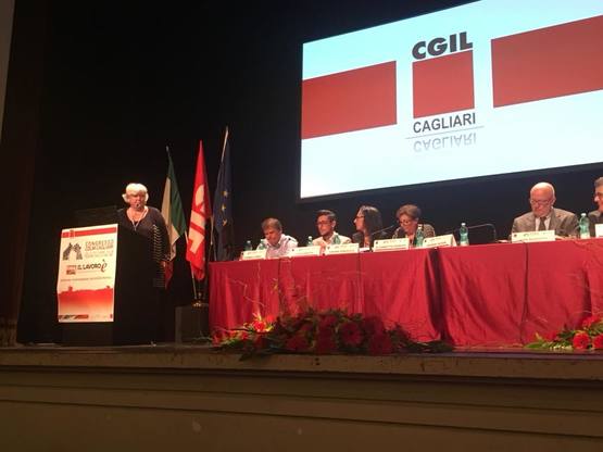 Il Rettore sul palco del Teatro delle Saline di Cagliari