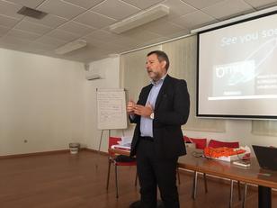 Sardara. Vito Argentero (Banca Intesa, co-partner del Boot Camp) durante l'intervento al Contamination 2018